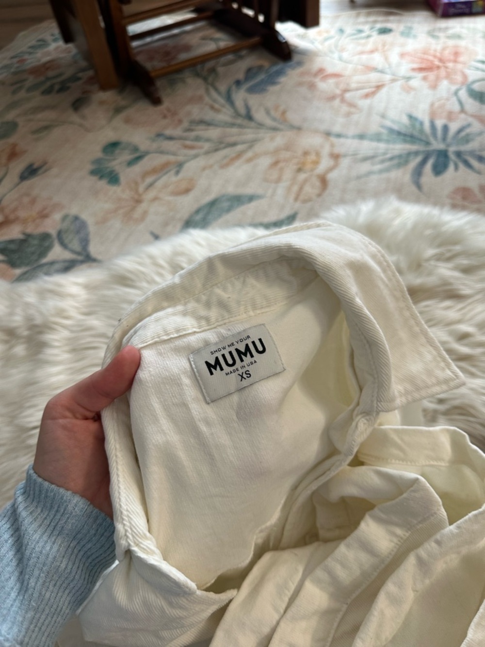 SHOW ME YOUR MUMU Range Zip Up Romper In Cream Corduroy - Picture 8 of 8